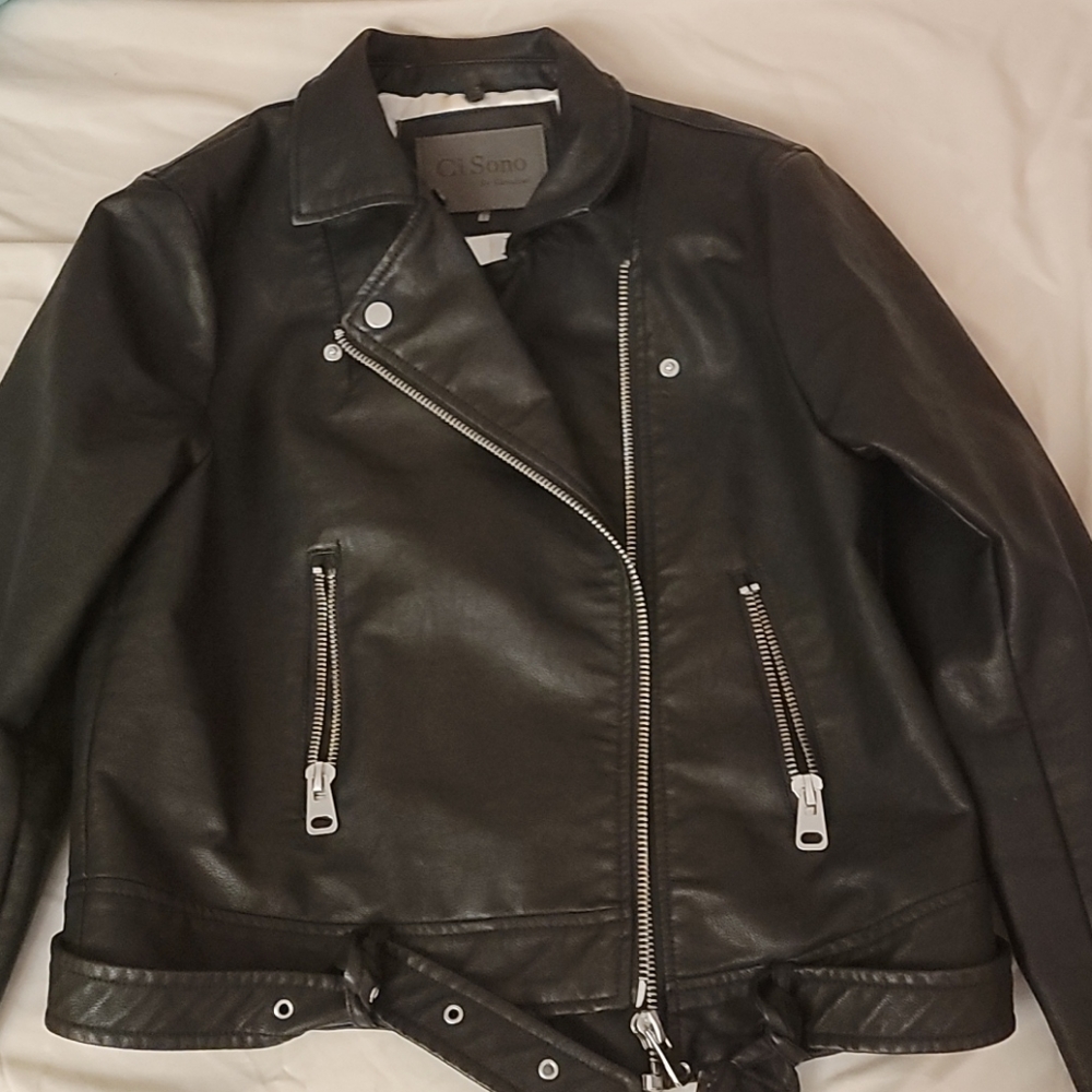 Woman's faux leather jacket